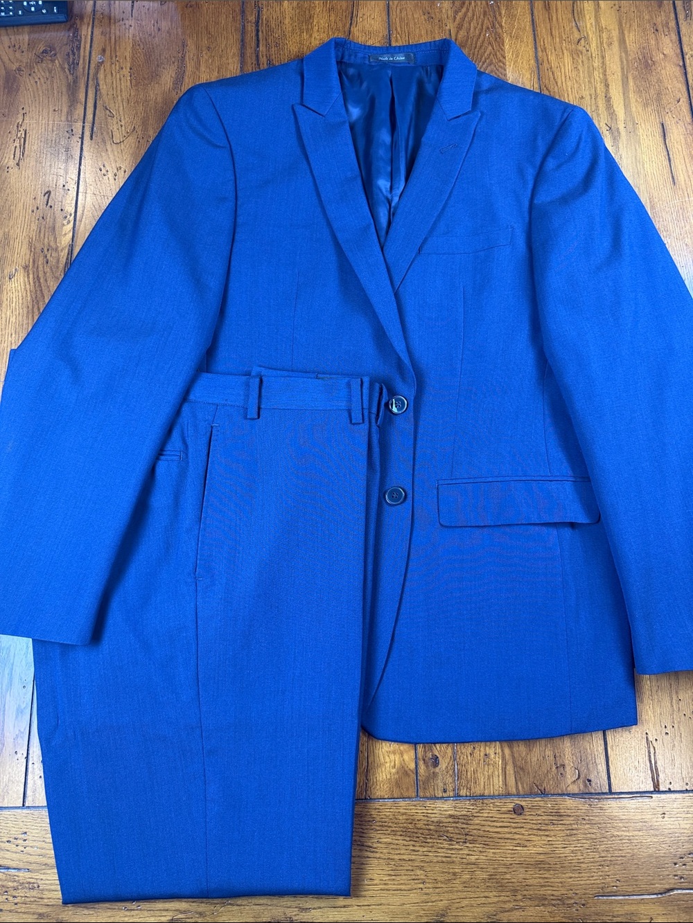 Calvin Klein Men's 2 Piece Blue Single-Breasted Suit Extreme Slim Fit Size 42R